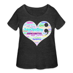 2024 *SWEARY HEART* Rainbow Party Women’s Curvy T-Shirt - deep heather