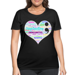 2024 *SWEARY HEART* Rainbow Party Women’s Curvy T-Shirt - black