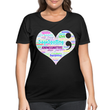 2024 *SWEARY HEART* Rainbow Party Women’s Curvy T-Shirt - black