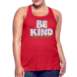 2024 *BE KIND* Rainbow Party Women's Flowy Tank Top by Bella - red