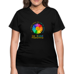 2024 *DAISY BE KIND* Rainbow Party Women's V-Neck T-Shirt - black