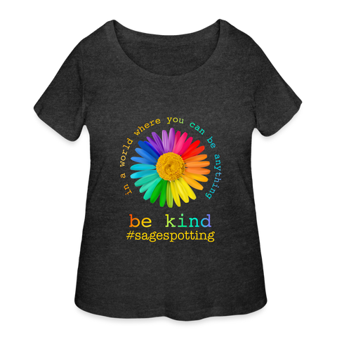 2024 *BE KIND DAISY* Women’s Curvy T-Shirt - deep heather