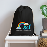 SCF Classic Logo Cotton Drawstring Bag - black