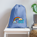 SCF Classic Logo Cotton Drawstring Bag - carolina blue