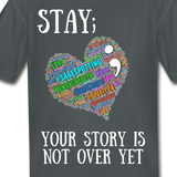 Kids' Athletic T-Shirt WordCloud Heart Semicolon /  Classic SCF Logo