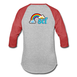 WordCloud / SCF Logo - Raglan Baseball Shirt - heather gray/red