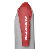 WordCloud / SCF Logo - Raglan Baseball Shirt - heather gray/red