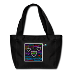 Three Hearts Lunch Bag - black