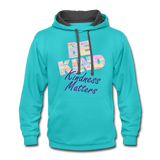 Unisex Adult Contrast Hoodie - Be Kind (WordCloud)