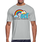 Men’s Moisture Wicking Performance T-Shirt (Classic SCF Logo) - silver