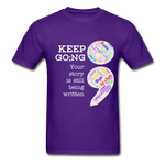 Unisex T-Shirt - Keep Going/WordCloud - purple