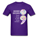 Unisex T-Shirt - Keep Going/WordCloud - purple