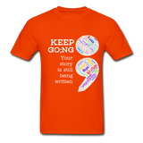 Unisex T-Shirt - Keep Going/WordCloud - orange