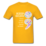 Unisex T-Shirt - Keep Going/WordCloud - gold