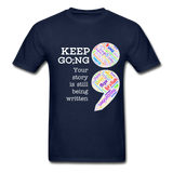 Unisex T-Shirt - Keep Going/WordCloud - navy