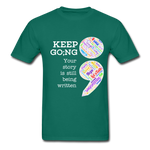 Unisex T-Shirt - Keep Going/WordCloud - petrol