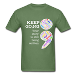 Unisex T-Shirt - Keep Going/WordCloud - military green