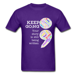 Unisex T-Shirt - Keep Going/WordCloud - purple