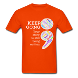 Unisex T-Shirt - Keep Going/WordCloud - orange