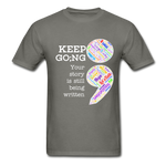 Unisex T-Shirt - Keep Going/WordCloud - charcoal