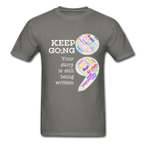 Unisex T-Shirt - Keep Going/WordCloud - charcoal