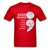 Unisex T-Shirt - Keep Going/WordCloud - red