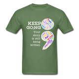 Unisex T-Shirt - Keep Going/WordCloud - military green