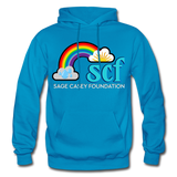 Unisex Hoodie - Classic Logo Front - turquoise