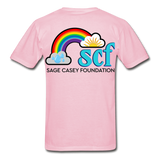 Unisex T-Shirt - Sage Art by Tin Crow Art/Classic SCF Logo - light pink