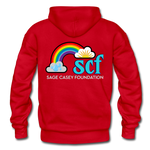 Unisex Pullover Hoodie - SCF Classic Logo / Kindness Matters - red