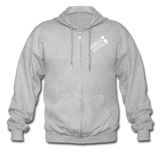 Unisex Zip Hoodie - Classic Logo - heather gray