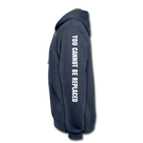 Unisex Adult Contrast Hoodie - Be Kind (WordCloud) - indigo heather/asphalt