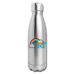 Insulated Water Bottle - Sage Portrait by Tin Crow Art/Classic SCF Logo - silver