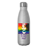 Insulated Water Bottle - Sage Portrait by Tin Crow Art/Classic SCF Logo - silver glitter