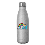 Insulated Water Bottle - Sage Portrait by Tin Crow Art/Classic SCF Logo - silver glitter