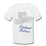 Kids' Athletic T-Shirt - Be Kind, WordCloud - white