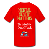 Kids' Athletic T-Shirt - Be Kind, WordCloud - red