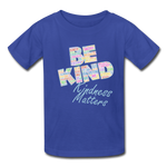 Kids' T-Shirt - Be Kind WordCloud - royal blue