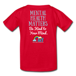 Kids' T-Shirt - Be Kind WordCloud - red