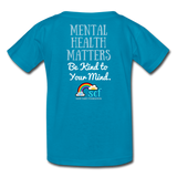 Kids' T-Shirt - Be Kind WordCloud - turquoise