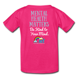 Kids' T-Shirt - Be Kind WordCloud - fuchsia