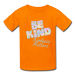 Kids' T-Shirt - Be Kind WordCloud - orange