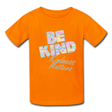 Kids' T-Shirt - Be Kind WordCloud - orange