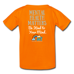 Kids' T-Shirt - Be Kind WordCloud - orange