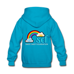 Kids' Pullover Hoodie - SCF Classic Logo - turquoise