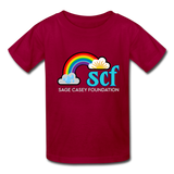 Kids' T-Shirt - Classic SCF Front Logo - dark red