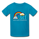 Kids' T-Shirt - Classic SCF Front Logo - turquoise