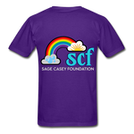 Unisex Adult T-Shirt - Sage Art by Tin Crow Art (Classic SCF Logo) - purple