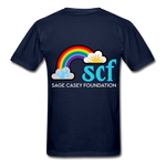 Unisex Adult T-Shirt - Sage Art by Tin Crow Art (Classic SCF Logo) - navy