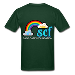 Unisex Adult T-Shirt - Sage Art by Tin Crow Art (Classic SCF Logo) - forest green